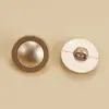 Abrigo de lana retro botones abs estilo británico alta gama botones anti-metal chaqueta de traje botones redondos de pierna alta