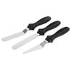 Espátula de Crema Decorativa Juego de 3 Piezas Acero Inoxidable Cuchillo Desmoldador de Embrión de Pastel Llana para Mermelada Cuchillo para Mezclar Tinta