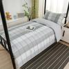 Algodão Três Peças Dormitório Estudantil Algodão Puro Seis Peças Cama Lençóis de Cama Capa de Edredom Cama Elástica Conjunto para Dormitório Compra em Grupo Atacado