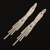 Pendientes de Estilo Étnico Vintage con Encanto Único, Incrustados con Diamantes y Borlas, Pendientes de Tachuela de Pedrería, Venta al por Mayor por Fabricante E414