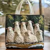 2026 Nueva Serie Transfronteriza de Cordero Estampado Digital Bolso Tote Acolchado de Hombro de Moda