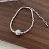 Colección de Collar Pulsera de Plata Rota Perla Diseño de Nicho para Mujer Lujo Accesible de Gama Alta Cadena para Clavícula Joyería Nueva de Verano