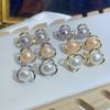 Pendientes de perlas de alta calidad para mujer, de plata de ley S925, con aguja y perla de agua dulce natural, sencillos, combinables, estilo coreano, elegantes.