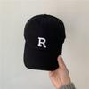 Gorra de béisbol con la letra R para mujer, nueva gorra de béisbol de primavera y verano, estilo coreano, con visera pequeña que combina con todo, para hombre.