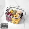Caixa de armazenamento hermética compartimentada para uso doméstico, ideal para armazenar flores secas, chá e frutas secas; recipientes transparentes herméticos para armazenar grãos e outros produtos secos
