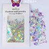 50 unhas resina estrela fundo plano em forma de diamante magic cor aurora branco em forma de coração diamante fundo pontiagudo pequeno longo quadrado nail art
