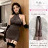 Lleno de Encanto e Interés Tentación Sexy Fácil de Quitar Conjunto de Uniforme de Secretaria Transparente Ropa de Dormir Deseo Puro Bata de Batalla para Citas