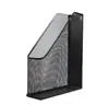 Rejilla de hierro metálico almacenamiento de escritorio revistero simple negro escritorio Marco para archivos cuatro Rejilla para acabado de archivos al por mayor