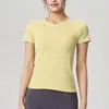 Camiseta Deportiva Ajustada de Manga Corta, Secado Rápido, Transpirable, para Correr, Fitness, Yoga, Top de Yoga para Mujer