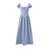 Francés Retro 2025 Primavera Temprana Nuevo Vestido de Cuadros Ajustado Adelgazante Elegante Cintura Ceñida Estilo Vacacional Vestido Largo