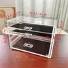 Caja de Almacenamiento de Joyería de Acrílico Gris Translúcido para Escritorio de Cinco Cajones Tipo Cajón Caja de Almacenamiento para Anillos Pendientes Caja para Accesorios de Uñas