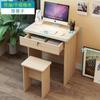 Escritorio con Cajones, Mesa Pequeña con Cerradura, Escritorio de Estudiante para Escribir, Juego de Escritorio y Silla, Escritorio de Computadora, Escritorio para Uso en Dormitorio con Almacenamiento