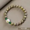 Pulsera de Sándalo Verde Añejo Argentino al por Mayor para Hombres y Mujeres, Joyería de Madera Cultural y Artística, Fábrica de Cuentas de Oración de Mano