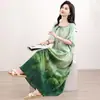 Pijamas para Mujer Verano Mediana Edad y Adulto Mayor Camisón de Algodón Seda Se Puede Usar Afuera en Verano para Madres Talla Extra Talla Grande Falda de Algodón Artificial