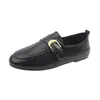 Hebilla estilo británico zapatos pequeños de cuero Academia nuevo versátil 2026 tacón oculto otoño mocasines sin cordones zapatos individuales mujer