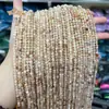 Venta al por mayor del fabricante 4 mm Aguamarina Natural Redonda Facetada Cuentas Sueltas Accesorios para Pulsera Collar DIY