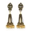 Pendientes de campana de aleación de estilo bohemio para mujer, pendientes vintage con gotas de aceite de diamante, estilo étnico, joyería para las orejas, punto transfronterizo
