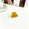 Pinza para el pelo brillante, moderna y sencilla, con lunares blancos y negros, elegante pinza de tiburón semicircular para recogidos en la parte posterior de la cabeza