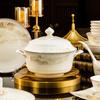 Vajilla de cerámica Jingdezhen, ideal para el hogar, cuenco de porcelana nórdica, palillos, tazón de sopa, caja de regalo para el cabello