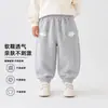 Calças de bebê para primavera e outono, calças compridas infantis para meninos e meninas, calças casuais para sair, calças de moletom, calças com punho, roupas infantis versáteis