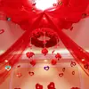 Celebridad en línea cortina de gasa para habitación de bodas traje decoración de habitación de bodas malla tela no tejida Guirnalda globo de boda