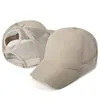 Nueva Gorra de Béisbol con Parte Superior Dura y Abertura para Cola de Caballo Transfronteriza, Sombrero de Sol Liso, Gorra de Malla Transpirable de Moda para Exteriores, En Stock para Comercio Exterior