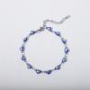 Pulsera de Acero Inoxidable Ojos de Amor Cruzados Aceite de Color Caído Estilo Nicho Pulsera Amuleto Turco Joyería