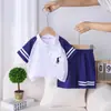 Comercio Exterior 2026 Nuevo Verano Elegante Camisa Polo para Niños Manga Corta Conjunto de Dos Piezas Oxygen Baby Moda Ropa Infantil