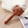 Peine de Cojín de Aire de Sándalo Rojo, Peine de Airbag Tallado para Masaje de Meridianos del Cuero Cabelludo, Peine de Masaje Especial para Mujer con Talla de Zorro, Regalo para Mamá