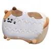 Almohada de espuma viscoelástica de gato calicó de dibujos animados para cama, oficina, siesta infantil, dormitorio estudiantil, adecuada para acostarse, extraíble y lavable