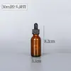 Botella de Vidrio Boston Marrón Botella con Atomizador Botella de Vidrio Desinfectante de Manos Portátil Botella de Vidrio Dedicada para Dispensar Aceite Esencial Loción