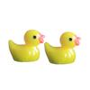 Cartoon pato amarelo boneca brinquedo jóias musgo ecológico micro paisagem pequenos ornamentos chaveiro resina artesanato