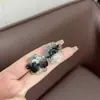 2024 Nuevos Pendientes de Florales Tridimensionales de Tinta de Moda Simples Versátiles Pendientes de Temperamento de Gama Alta Pendientes de Celebridad de Internet Pendientes