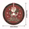 Saia de Árvore de Natal Transfronteiriça Novo Desenho Homem de Gengibre Impressão Digital Decorações de Natal Saia de Árvore Criativa Atacado