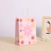 Nueva bolsa de papel kraft impresa de moda, pequeña, fresca, bolsa tote de margarita pequeña, bolsa de embalaje para regalo de niños al por mayor