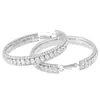 Pendientes de aro de strass de lujo con personalidad exagerada de 60 MM para mujer, fiesta de baile, ambiente brillante, pendientes de diamante al por mayor