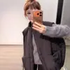 Cardigan sem Mangas Moda Estilo Coreano Jaqueta de Algodão Colete Gola Alta Temperamento Simples Quente Espessado Curto Roupa Externa Feminina Cem