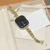Pulsera circular estilo Chanel con correa metálica apta para Apple Watch 10 11, Huawei 11, Fit5, GT6, pulsera Xiaomi