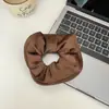 Goma para el pelo satinada rizada estilo retro francés para mujer con un toque de alta gama, coleta plisada con un temperamento elegante