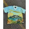 Marca de Comercio Exterior de Moda One Island Nuevo Color Bloqueado Camiseta de Baloncesto Deportes Americanos Casual Holgada Unisex Camiseta de Manga Corta para Pareja