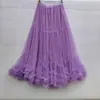 Design de Barra Oversized, Saia de Renda Fashion, Saia Tutu de Renda com Babados Doces Linha A com Barra Grande 8023 Atacado