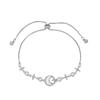 Pulsera de Concha Luna Ajustable de Tracción Estilo Francés Lujo Ligero Estilo Combinable Diseño de Moda Simple Pulsera para Mujer