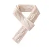 Nueva colección de otoño e invierno: Bufanda de cachemira gruesa para mujer, de color liso, tejida en espiral con perforaciones, que proporciona calor y protección para el cuello, y versátil para varios atuendos