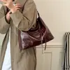 Bolsa Tote Biker Couro Macio Casual Sinta Grande Capacidade Nova Versátil Moda Bolsa para Ir ao Trabalho Ombro Único Bolsa Feminina 2026