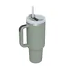Taza termo de doble capa Big Mac de acero inoxidable 304 con asa de hielo de 40 oz, taza de agua para coche, taza portátil transfronteriza