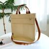 Bolsa de Lona para Mujer Verano Nueva Moda Trendy Bolso Tote Estudiante Clase Combinación Perfecta Gran Capacidad Doble Propósito Bolso Cruzado para Mujer