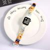 [Corazón] Reloj Electrónico LED de Dibujos Animados con Patrones Personalizados de Moda, Reloj Electrónico de Botón Cuadrado para Estudiantes, Estampado Lindo