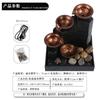 Adornos de Agua para Escritorio Generadores de Riqueza Fuente Pequeña para Sala de Estar Oficina Rueda de Feng Shui Artesanía de Bonsái Regalo Joyería