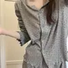 Pijama Longo de Manga Longa e Calça Longa com Costelas de Seda Gelada Novo para Primavera e Outono para Mulheres Decote V Desenho Animado Solto Fofo Roupa de Casa Pijama para Mulheres