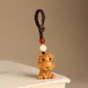 Pau-rosa Boi da Sorte Zodíaco Boi Chaveiro de Carro Boizinho Fofo Corrente para Celular Pingente Pingente para Mochila Escolar